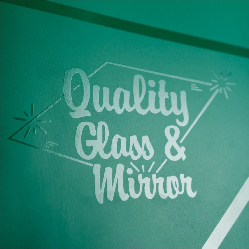 Close up of Spot UV finish on brochure pocket folder