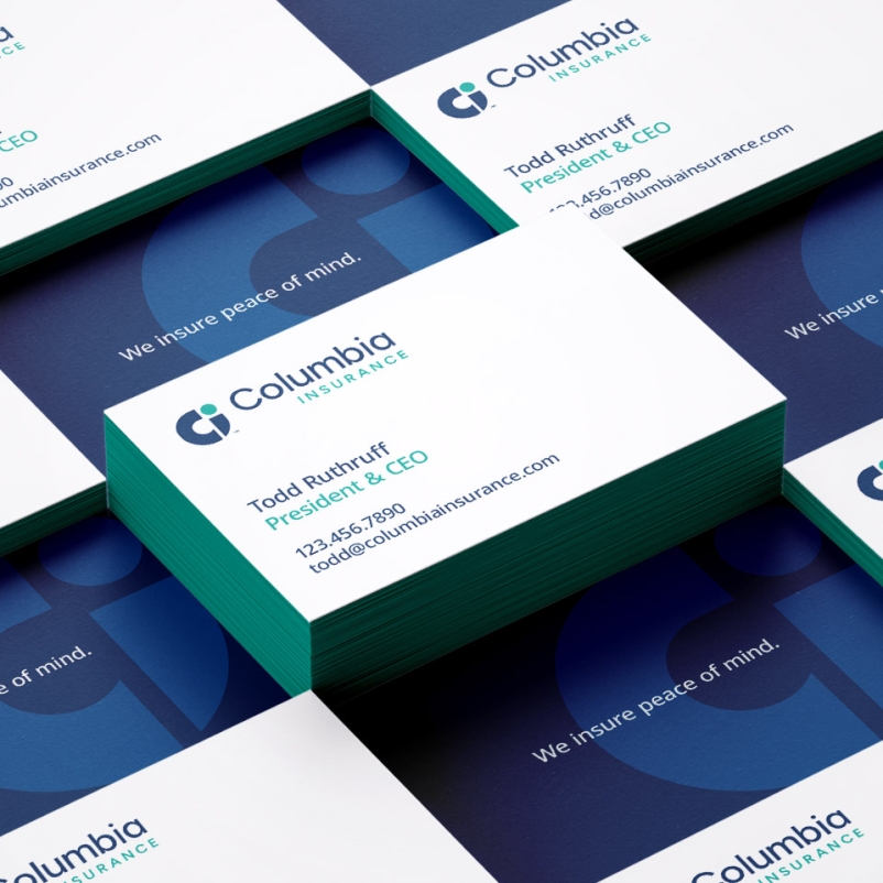 columbia insurance business cards