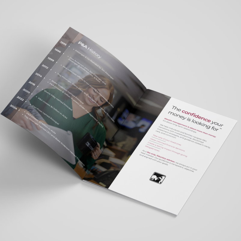 First spread of financial brochure