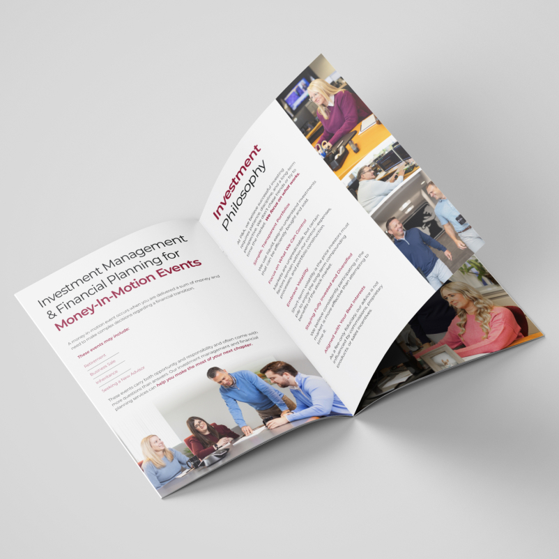 First spread of financial brochure