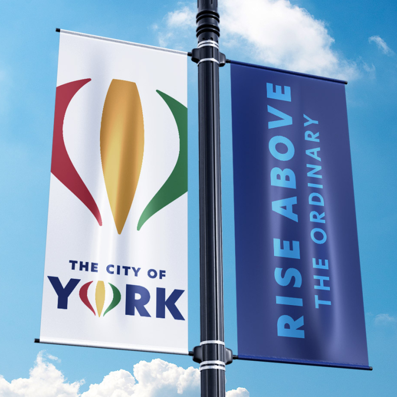 the city of york pole banners