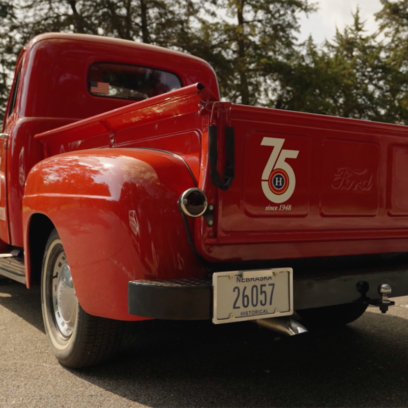 commemorative anniversary truck back