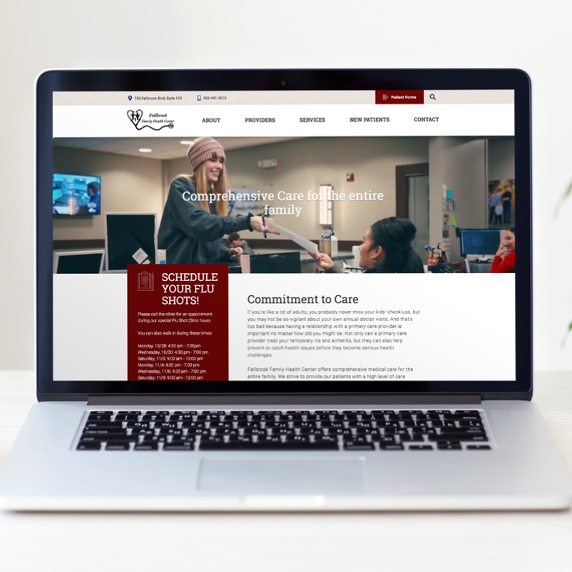 fallbrook family medical website design