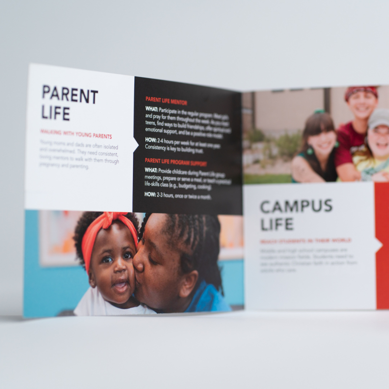 nonprofit volunteer brochure programs