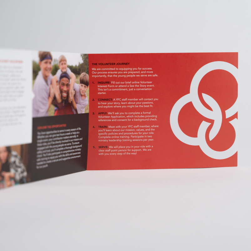 nonprofit volunteer brochure inside