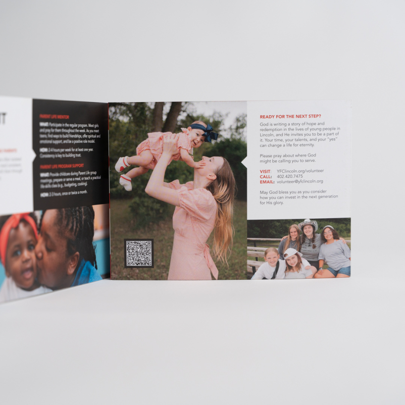 nonprofit volunteer brochure back