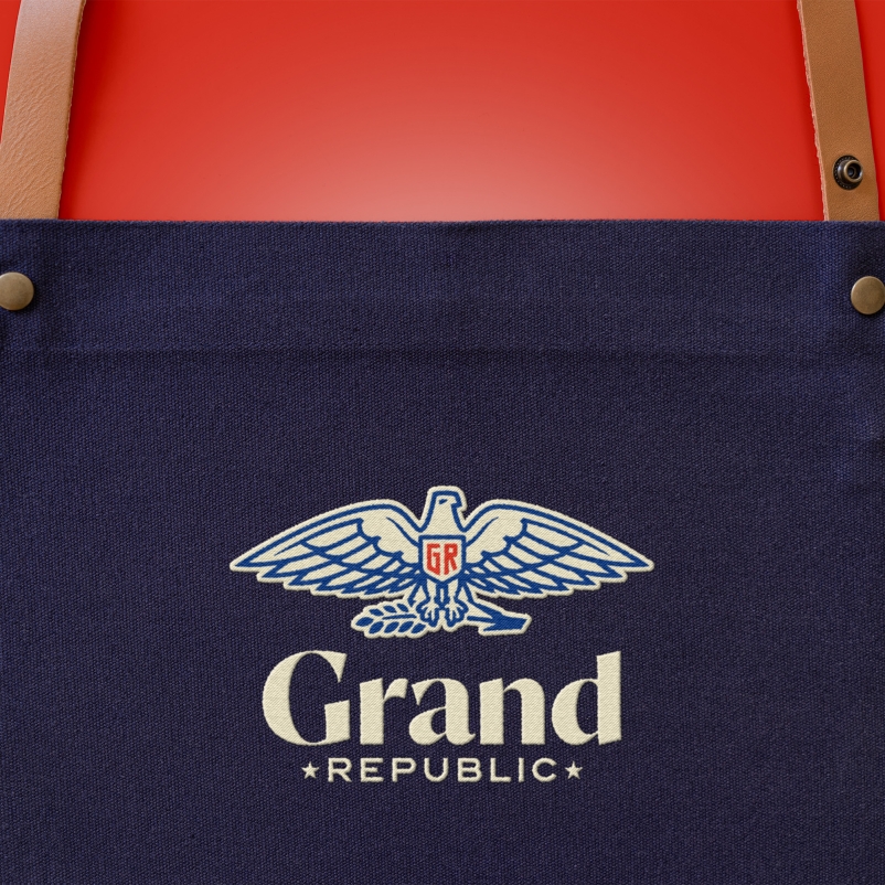 Grand Republic Logo on an Apron