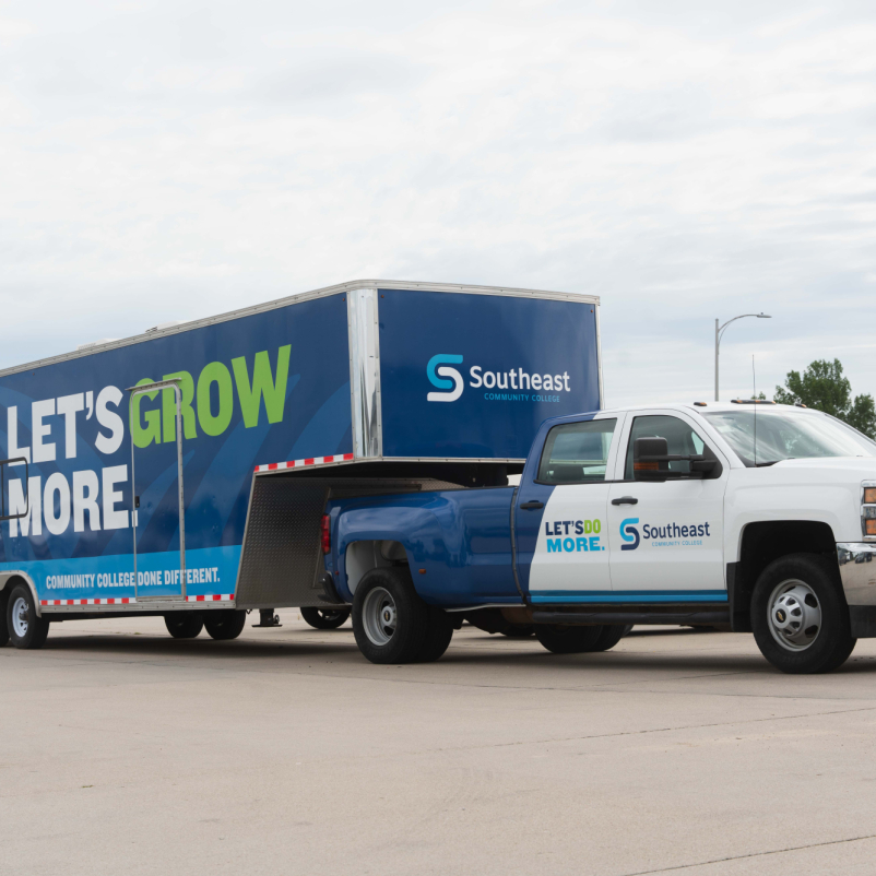 Agriculture program wrapped trailer and truck