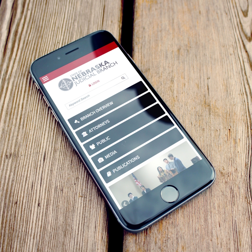 NE supreme court website on mobile
