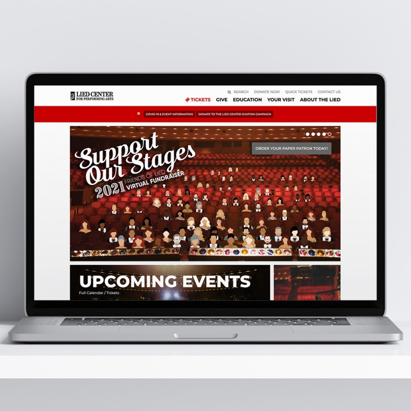 lied center website homepage