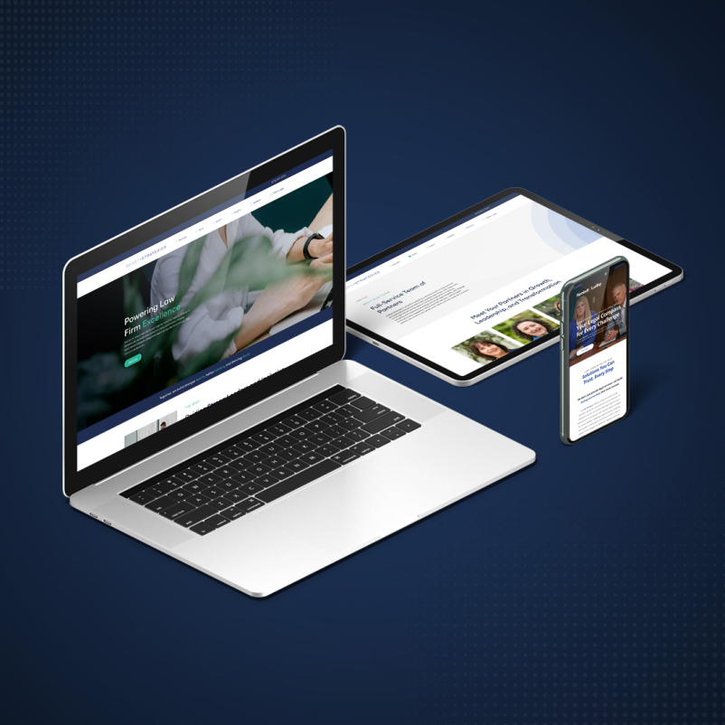 Beard Strategies website on a laptop, tablet, and mobile