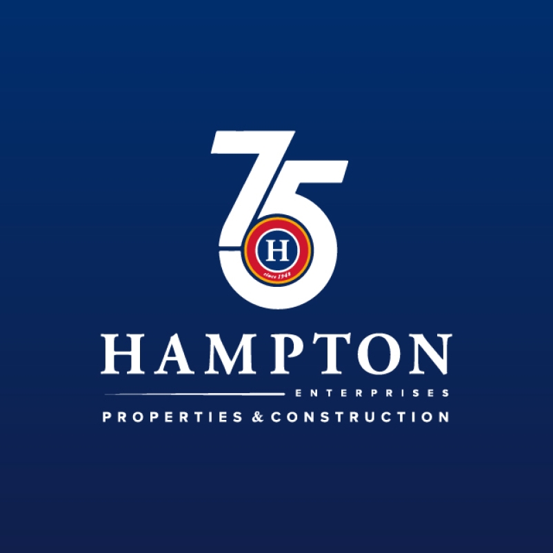 Hampton 75th anniversary logo design
