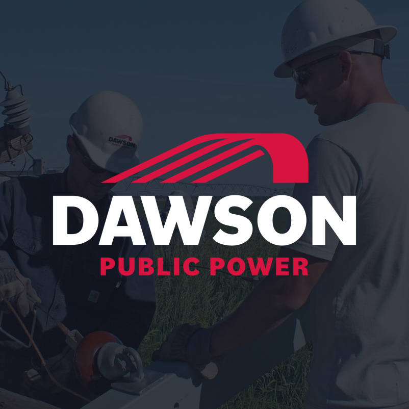 Dawson Public Power Stacked Logo in Full Color