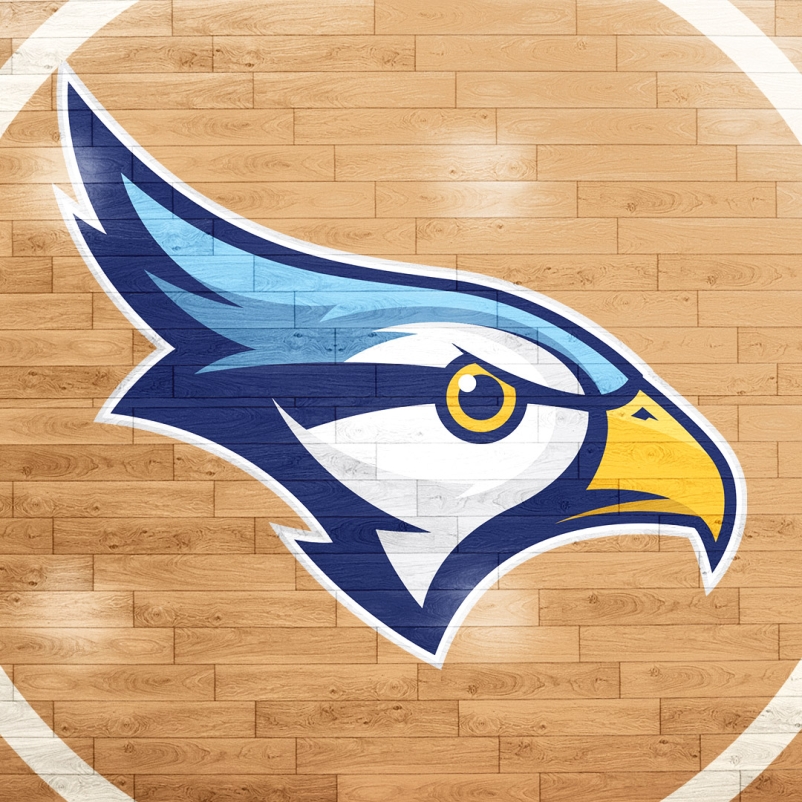 athletic logo design on basketball court