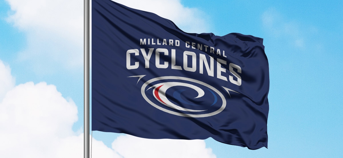 branded school athletic flag