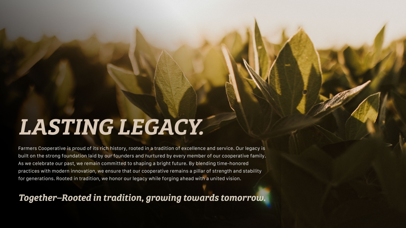 legacy and tradition key message