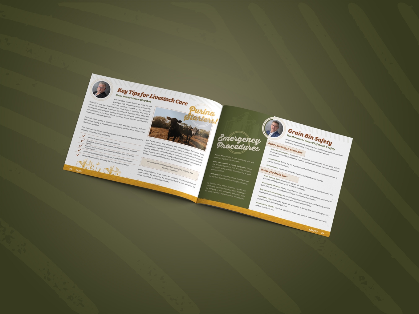 patron newsletter spread