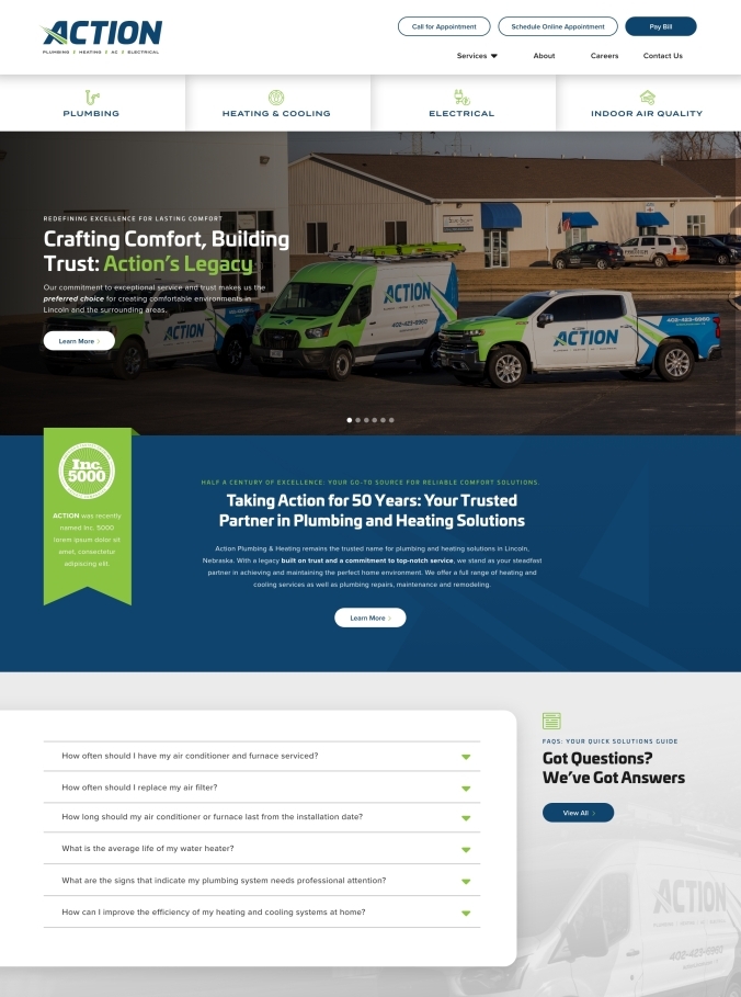 custom web design and development example