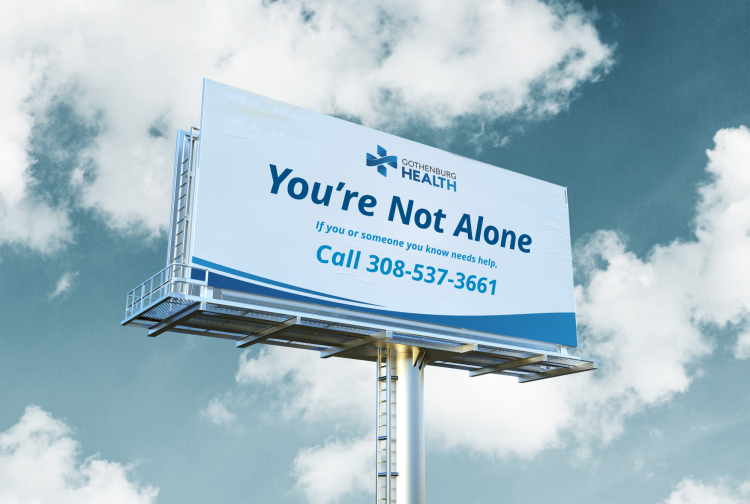 Mental health billboard from Gothenburg Health