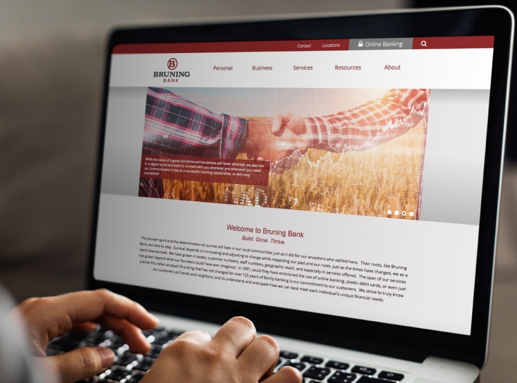 bruining bank website design