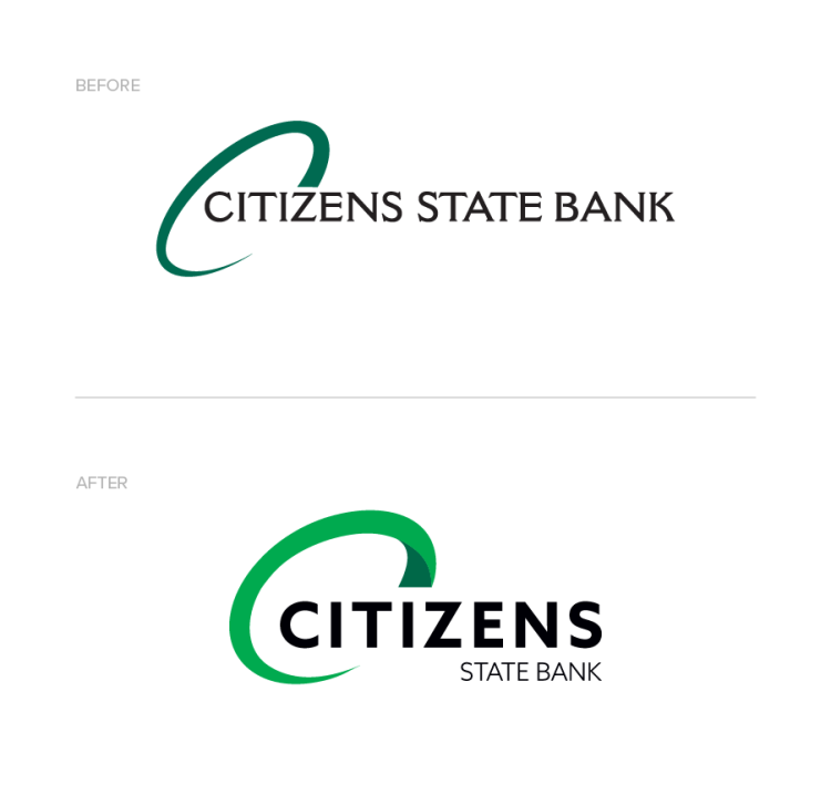 logo design before and after