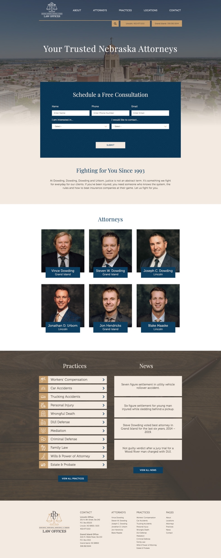 legal website design