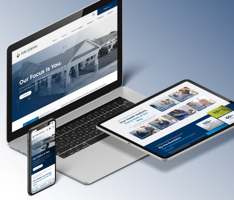 York General website on different devices