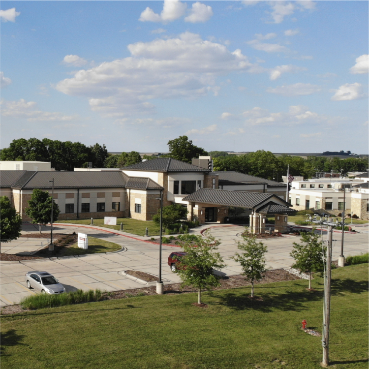Drone photography of Pender Community Hospital in Pender, NE