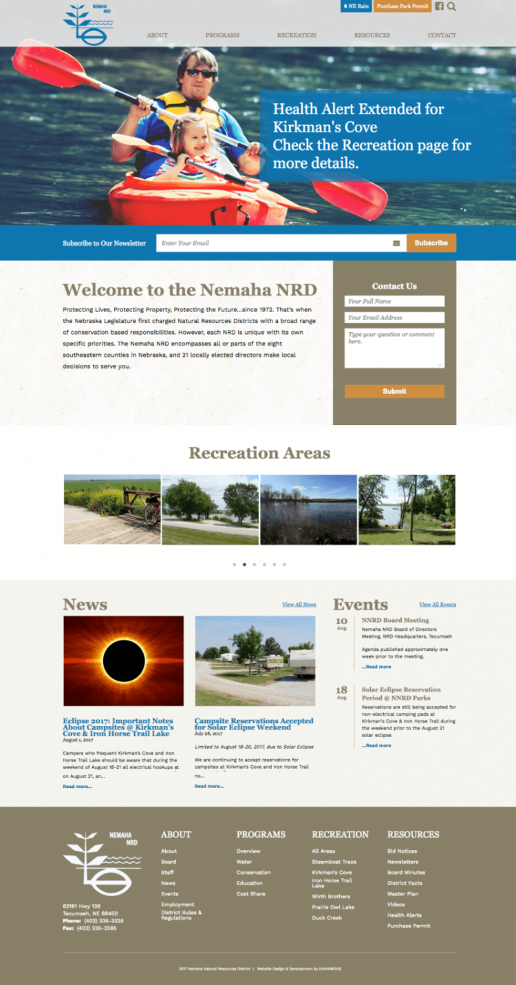 Nemaha NRD Website Design