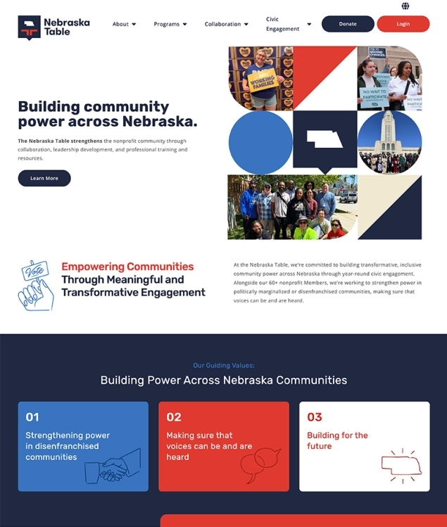custom website design homepage