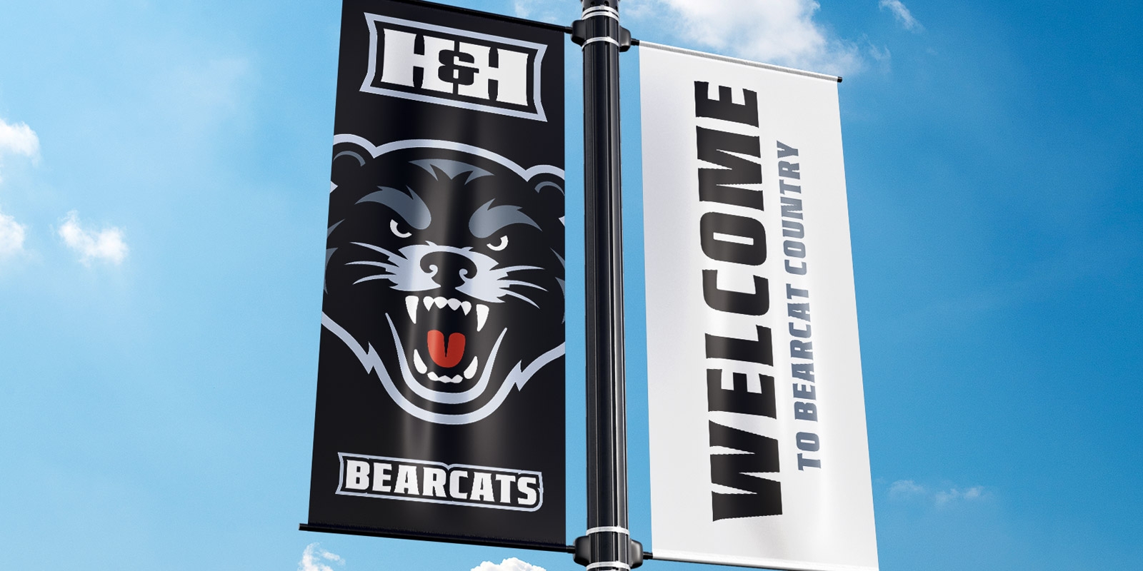 h&h bearcats pole banners