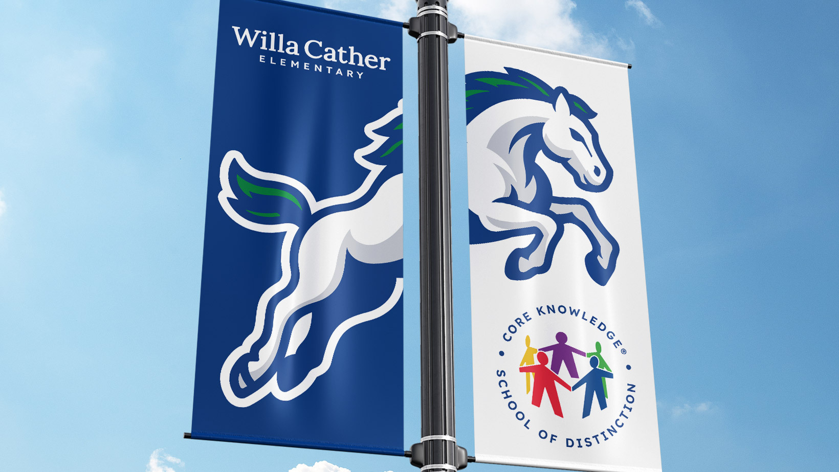 willa cather elementary pole banners