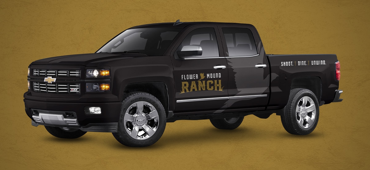 flower mound ranch branded truck
