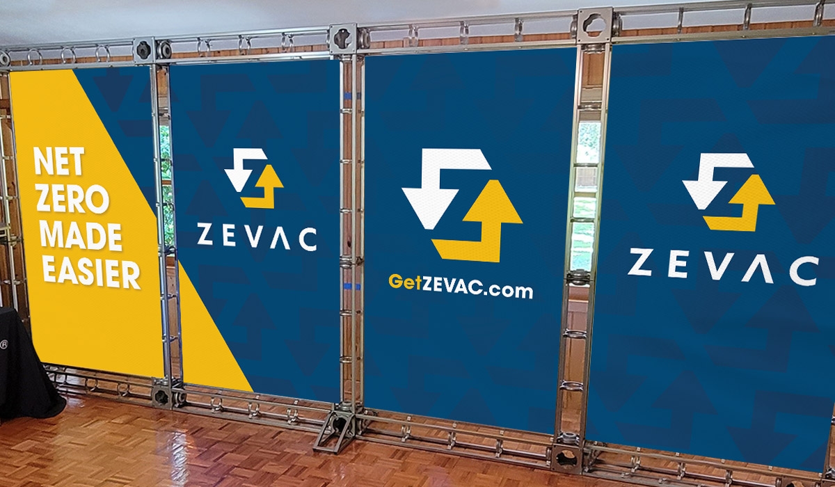zevac branded tradeshow display
