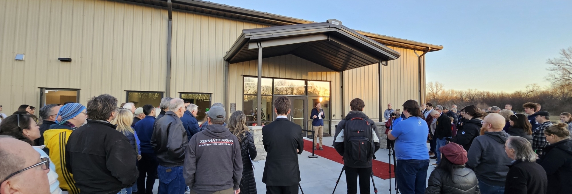 the rock ribbon cutting event
