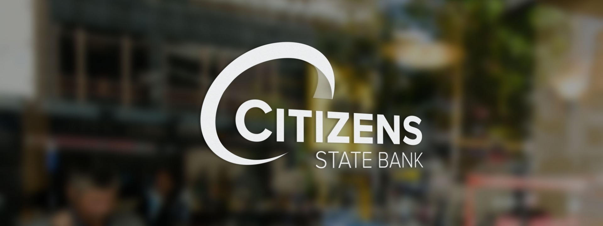 bank logo design on window