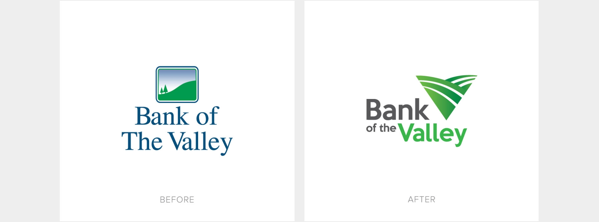 bank logo design before and after