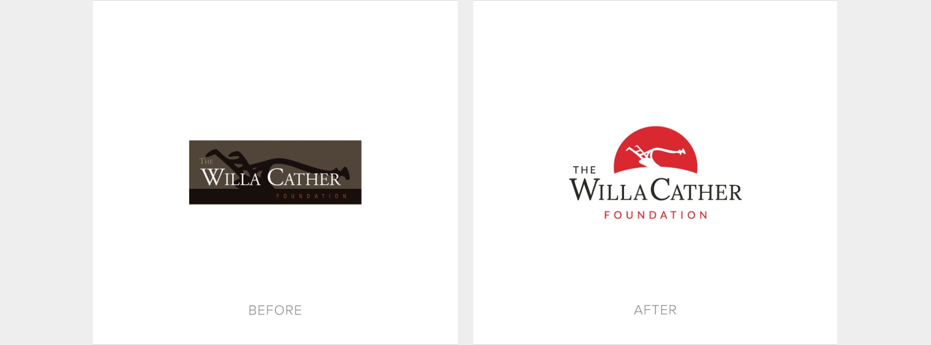 non-profit logo design before and after