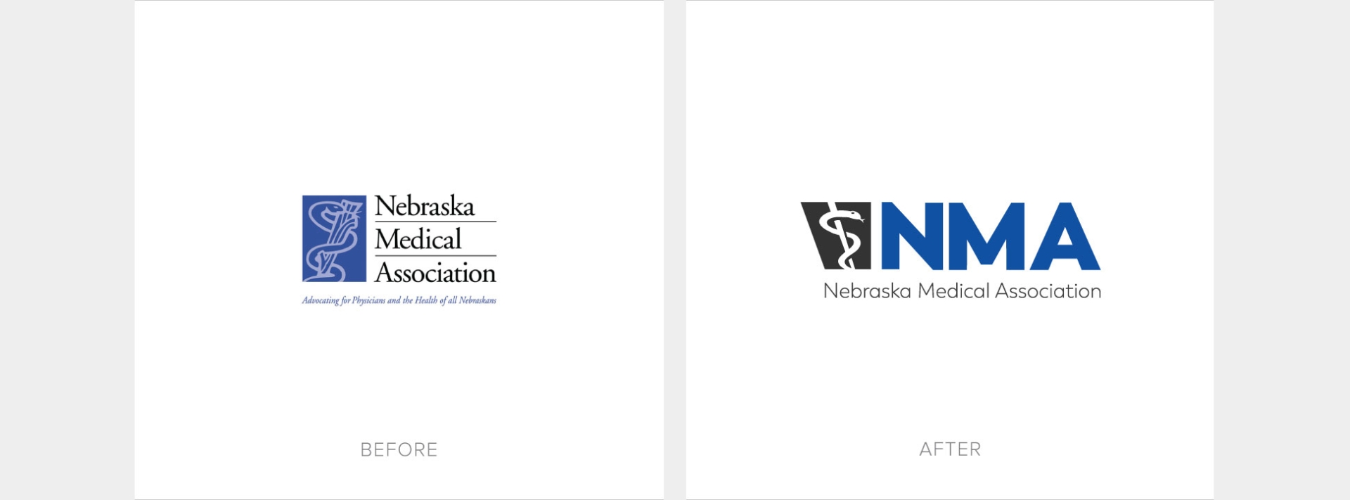 healthcare logo design before and after