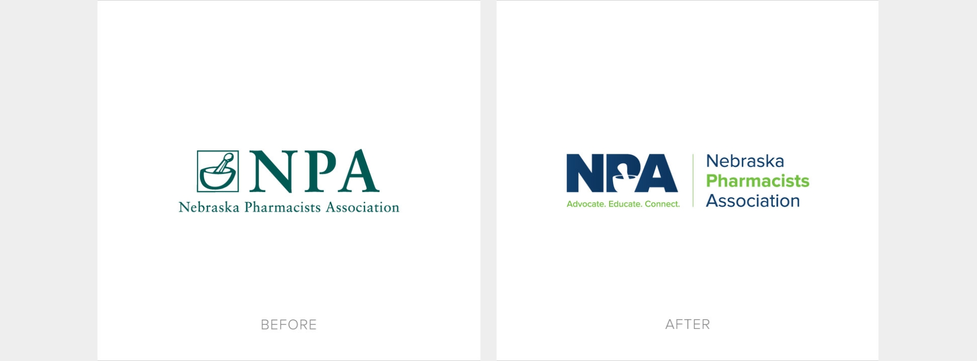 healthcare logo design before and after